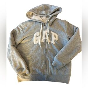 GAP Gray Zip-Up Jacket with Hood